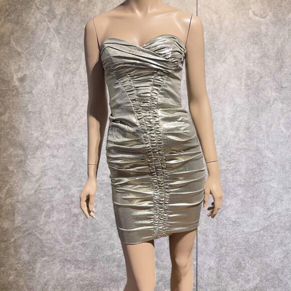 Nicole Miller ruched bodycon dressTag Size 4 - Picture 3 of 8